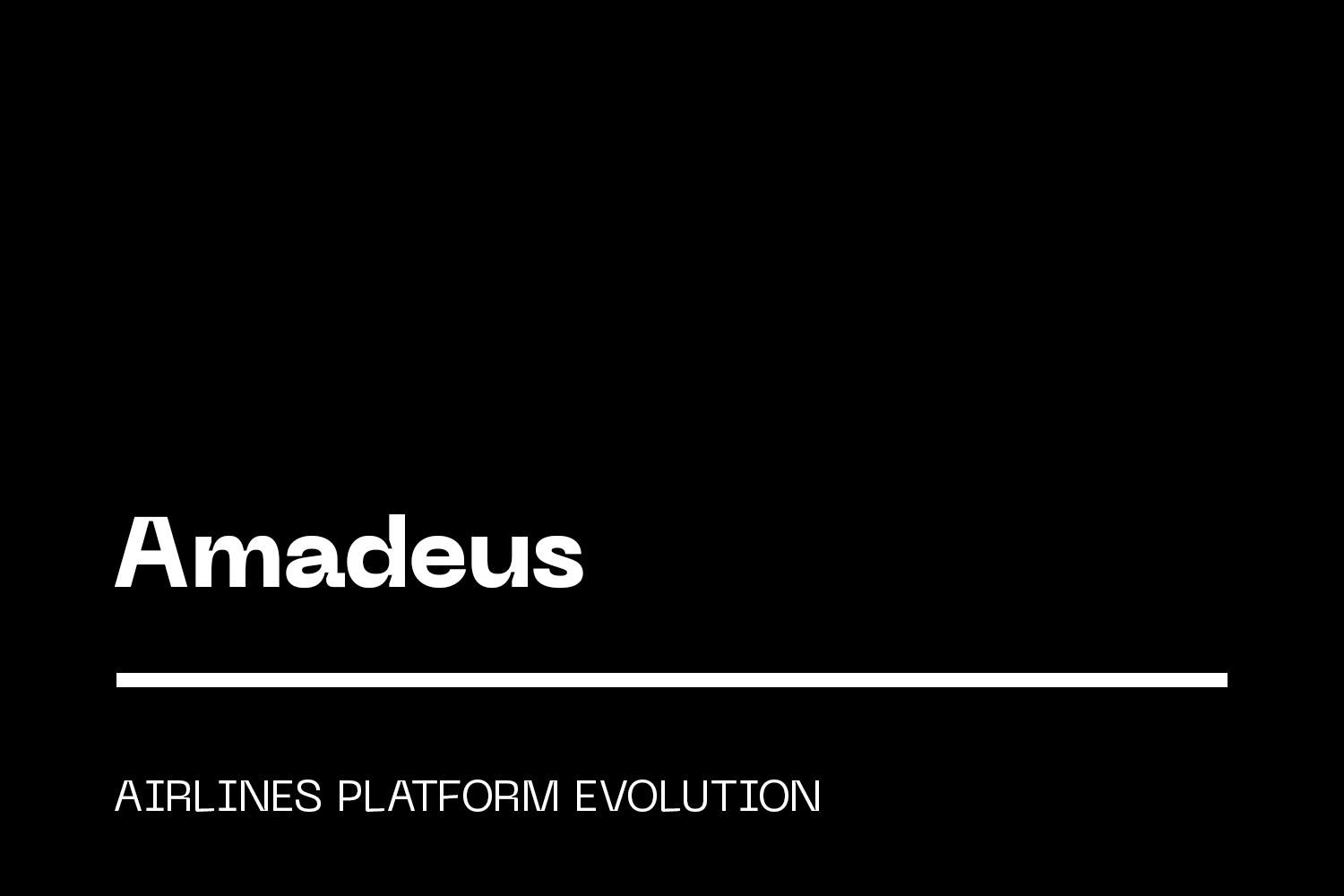 Amadeus Platform Evolution